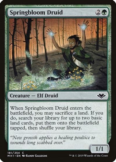 Springbloom Druid Modern Horizons Magic card