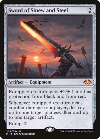 Sword of Sinew and Steel Modern Horizons Magic card