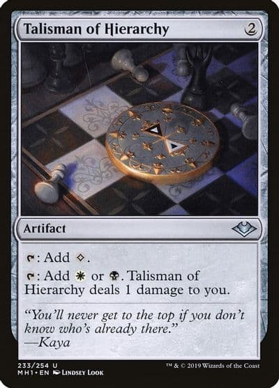 Talisman of Hierarchy Modern Horizons Magic card