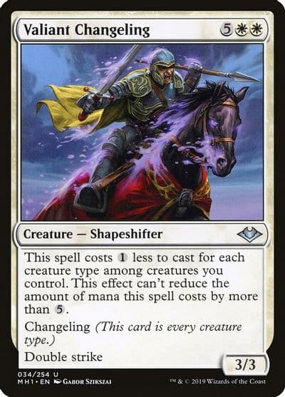 Valiant Changeling Modern Horizons Magic card