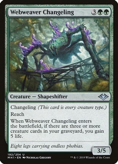 Webweaver Changeling Modern Horizons Magic card