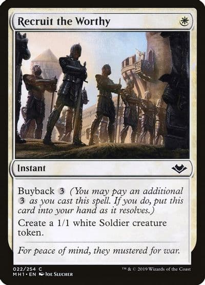 Recruit the Worthy Modern Horizons Magic card