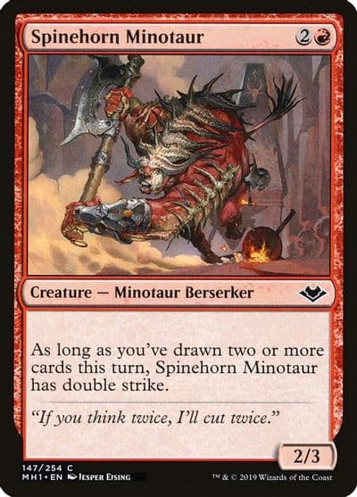 Spinehorn Minotaur Modern Horizons Magic card