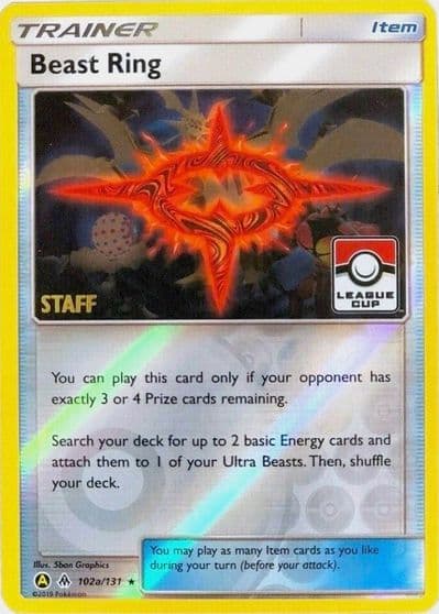 Beast Ring - 102a/131 (League Cup) [Staff] League & Championship Cards Pokemon card