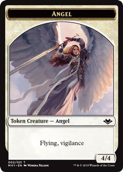 Angel Soldier Double Sided Token Modern Horizons Magic card