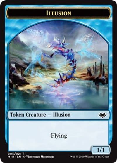 Illusion Emblem Wrenn and Six Double Sided Token Modern Horizons Magic card