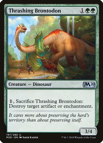 Thrashing Brontodon Core Set 2020 Magic card