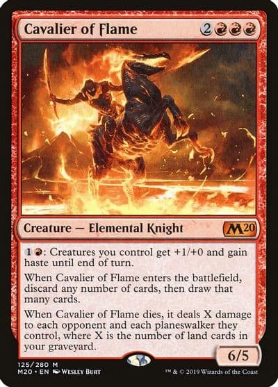 Cavalier of Flame Core Set 2020 Magic card