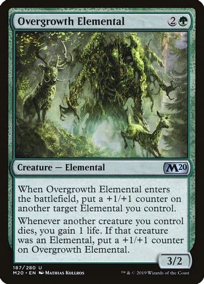 Overgrowth Elemental Core Set 2020 Magic card
