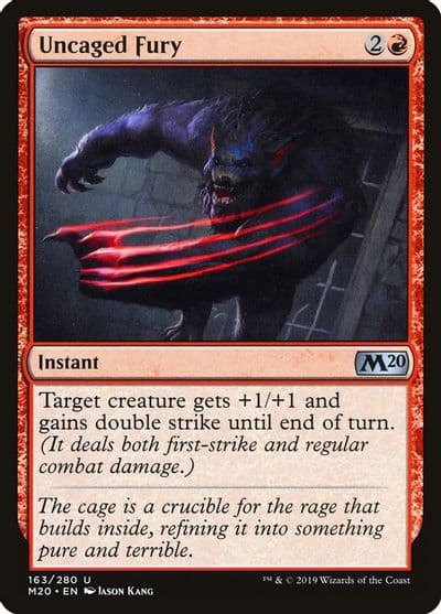 Uncaged Fury Core Set 2020 Magic card