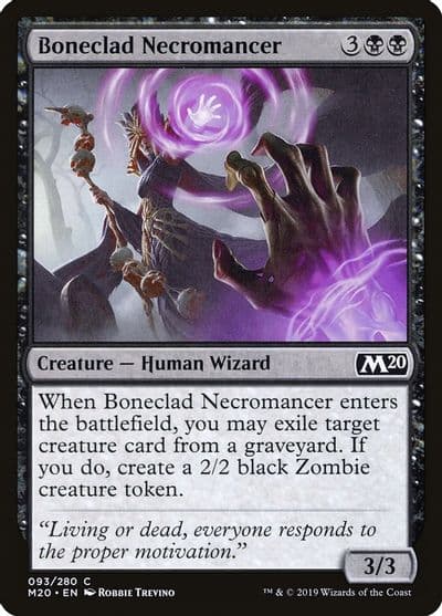 Boneclad Necromancer Core Set 2020 Magic card