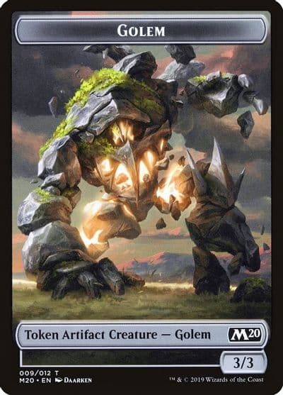 Golem Token Core Set 2020 Magic card