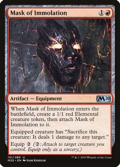 Mask of Immolation Core Set 2020 Magic card