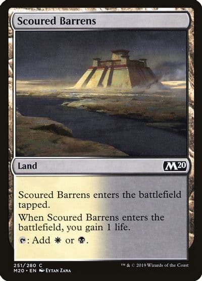 Scoured Barrens Core Set 2020 Magic card