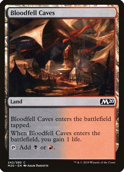 Bloodfell Caves Core Set 2020 Magic card