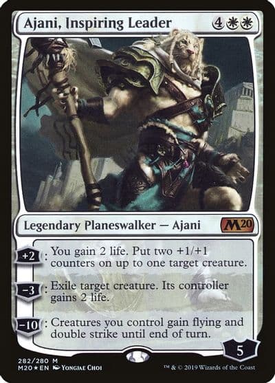 Ajani Inspiring Leader Core Set 2020 Magic card