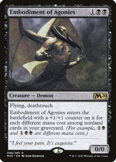 Embodiment of Agonies Core Set 2020 Magic card