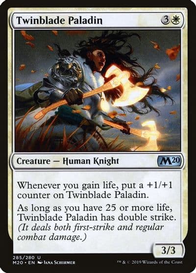 Twinblade Paladin Core Set 2020 Magic card