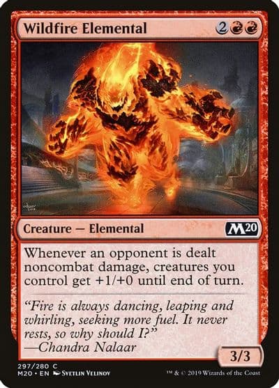 Wildfire Elemental Core Set 2020 Magic card