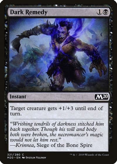Dark Remedy Core Set 2020 Magic card