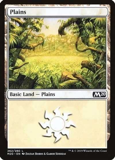Plains 262 Core Set 2020 Magic card