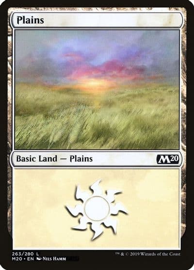 Plains 263 Core Set 2020 Magic card