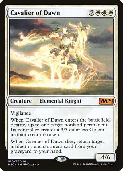 Cavalier of Dawn Core Set 2020 Magic card