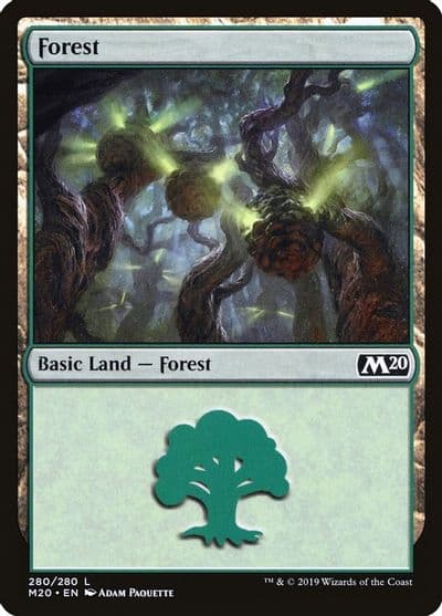 Forest 280 Core Set 2020 Magic card