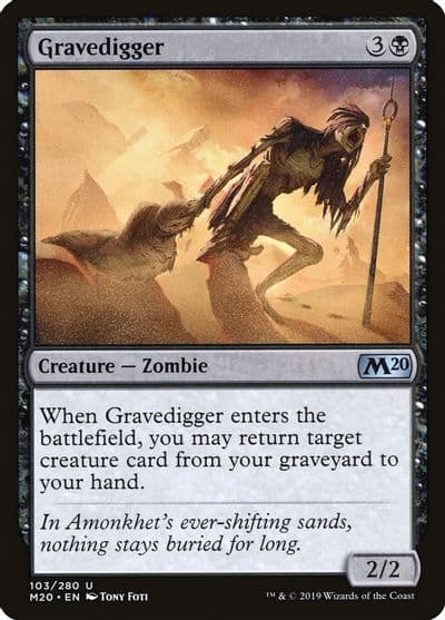 Gravedigger Core Set 2020 Magic card