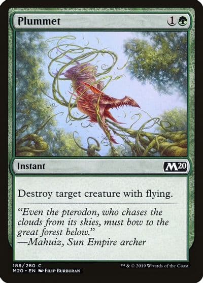 Plummet Core Set 2020 Magic card