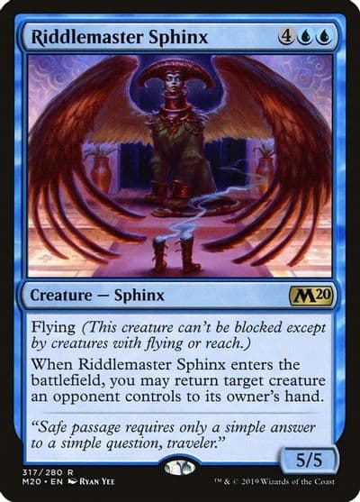 Riddlemaster Sphinx Core Set 2020 Magic card