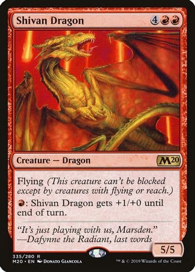 Shivan Dragon Core Set 2020 Magic card