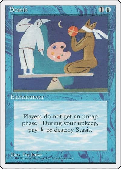 Stasis Fourth Edition Magic card
