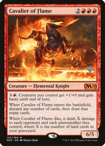 Cavalier of Flame Promo Pack: Core Set 2020 Magic card