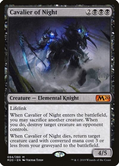 Cavalier of Night Promo Pack: Core Set 2020 Magic card