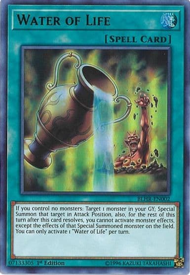 Water of Life Battles of Legend: Hero's Revenge Yu-Gi-Oh! card