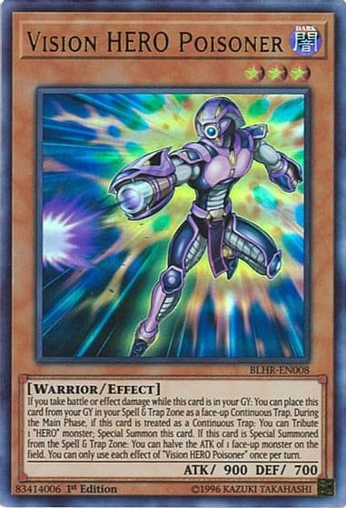 Vision HERO Poisoner Battles of Legend: Hero's Revenge Yu-Gi-Oh! card