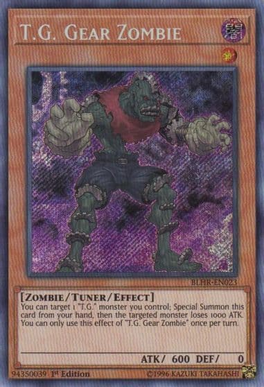 TG Gear Zombie Battles of Legend: Hero's Revenge Yu-Gi-Oh! card