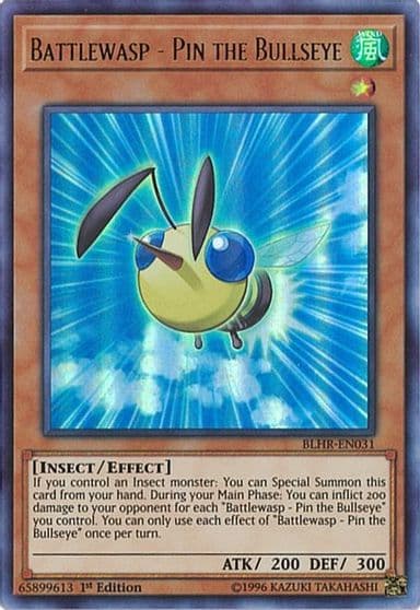 Battlewasp Pin the Bullseye Battles of Legend: Hero's Revenge Yu-Gi-Oh! card