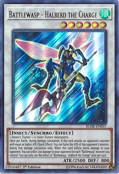 Battlewasp Halberd the Charge Battles of Legend: Hero's Revenge Yu-Gi-Oh! card