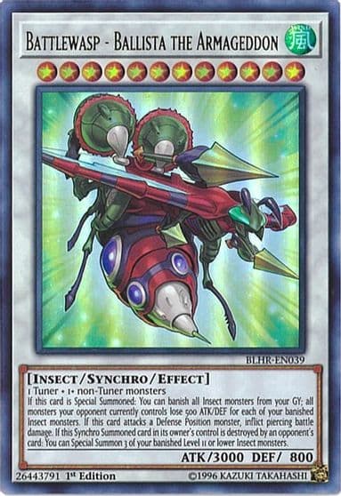 Battlewasp Ballista the Armageddon Battles of Legend: Hero's Revenge Yu-Gi-Oh! card