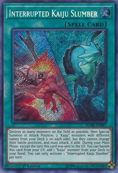 Interrupted Kaiju Slumber Battles of Legend: Hero's Revenge Yu-Gi-Oh! card