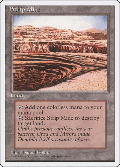 Strip Mine Fourth Edition Magic card