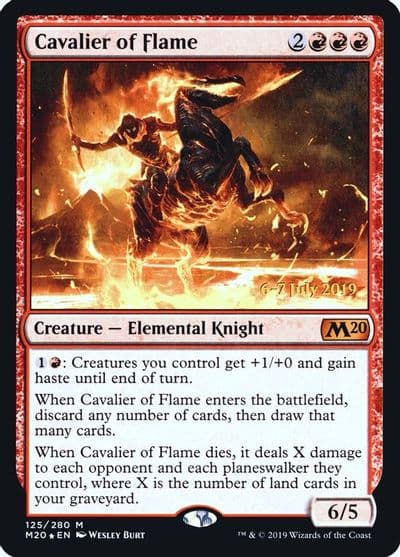 Cavalier of Flame Prerelease Cards Magic card