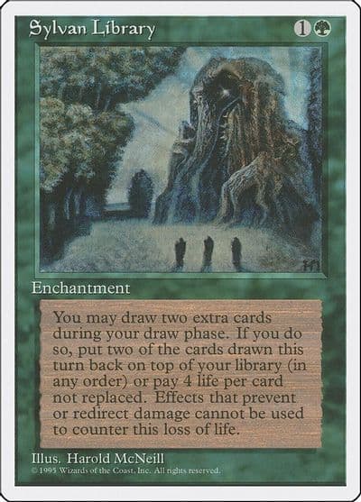Sylvan Library Fourth Edition Magic card