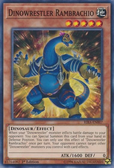 Dinowrestler Rambrachio Rising Rampage Yu-Gi-Oh! card