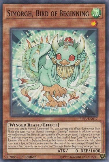 Simorgh Bird of Beginning Rising Rampage Yu-Gi-Oh! card