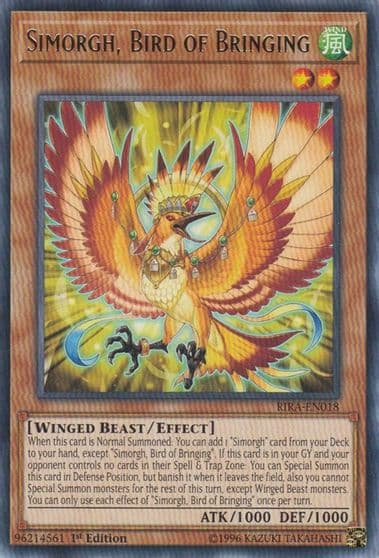 Simorgh Bird of Bringing Rising Rampage Yu-Gi-Oh! card