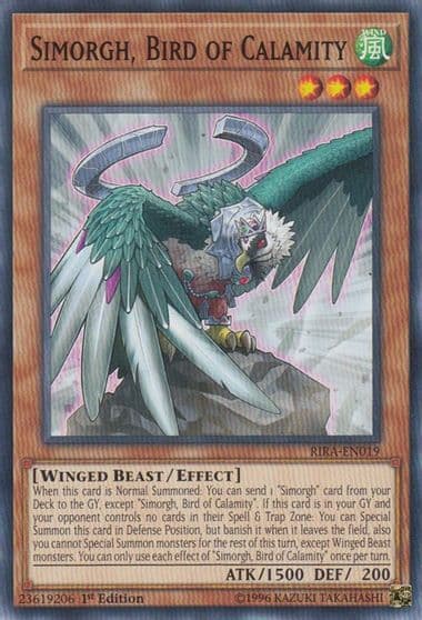Simorgh Bird of Calamity Rising Rampage Yu-Gi-Oh! card