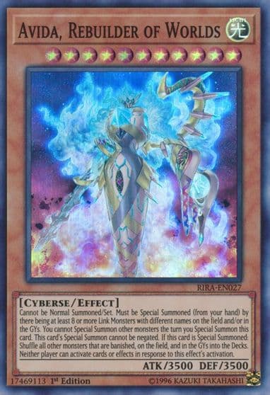 Avida Rebuilder of Worlds Rising Rampage Yu-Gi-Oh! card